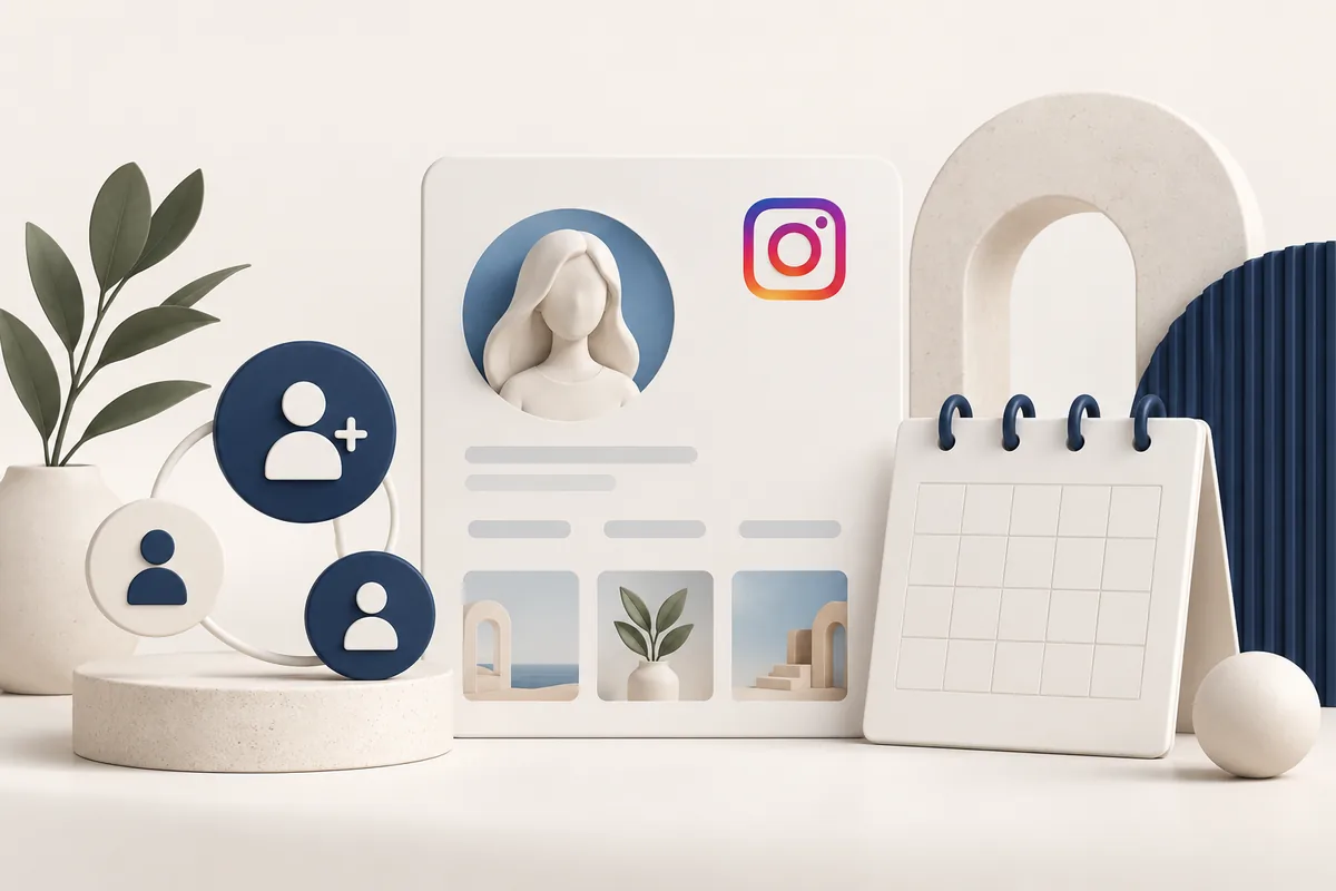Instagram Düşmeyen Takipçi hizmetini temsil eden illüstrasyon