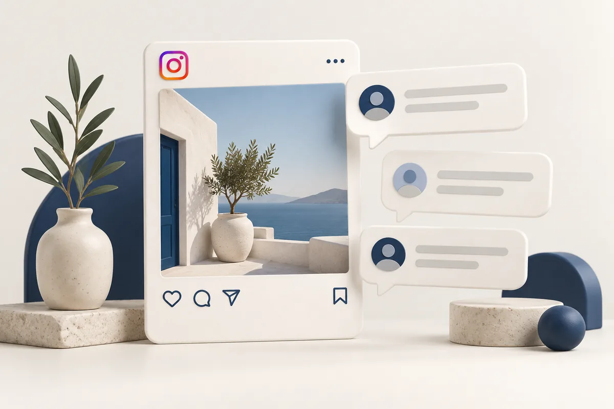 Instagram Yorum hizmetini temsil eden illüstrasyon
