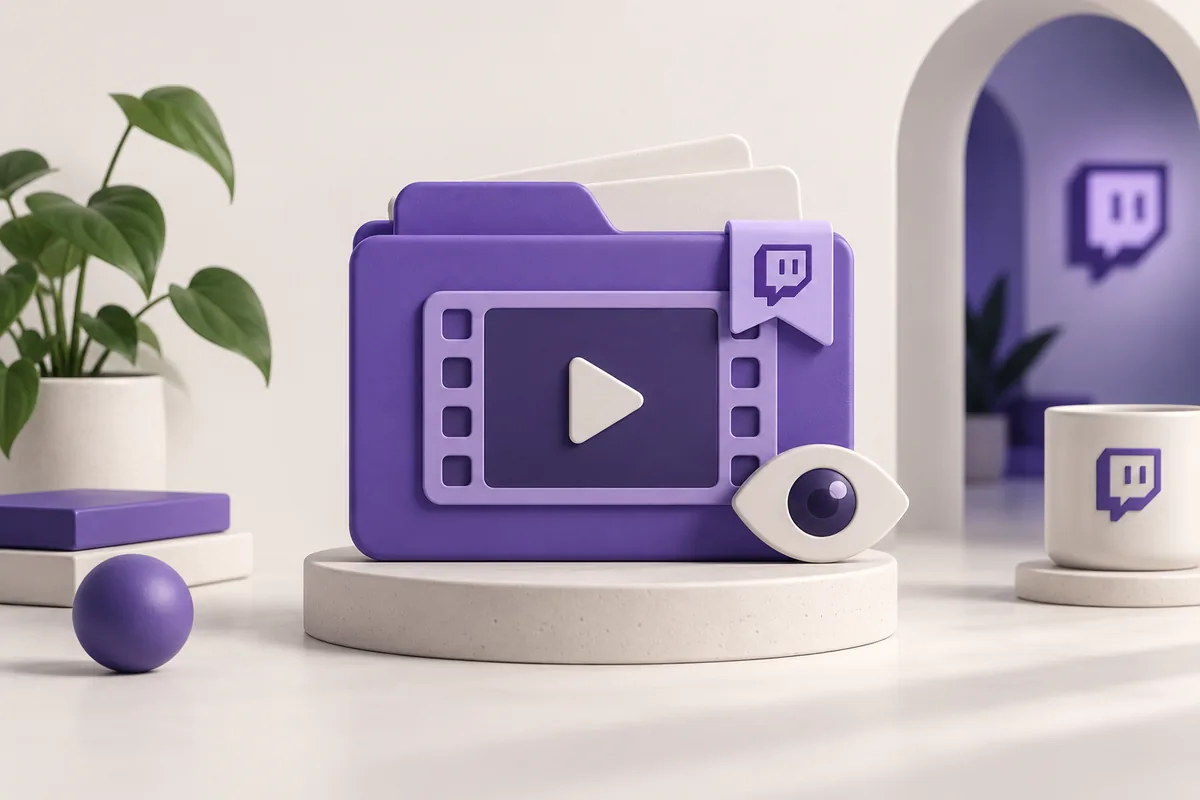 Twitch İzlenme hizmetini temsil eden illüstrasyon