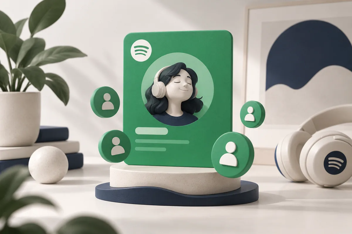 Spotify Profil Takipçisi hizmetini temsil eden illüstrasyon