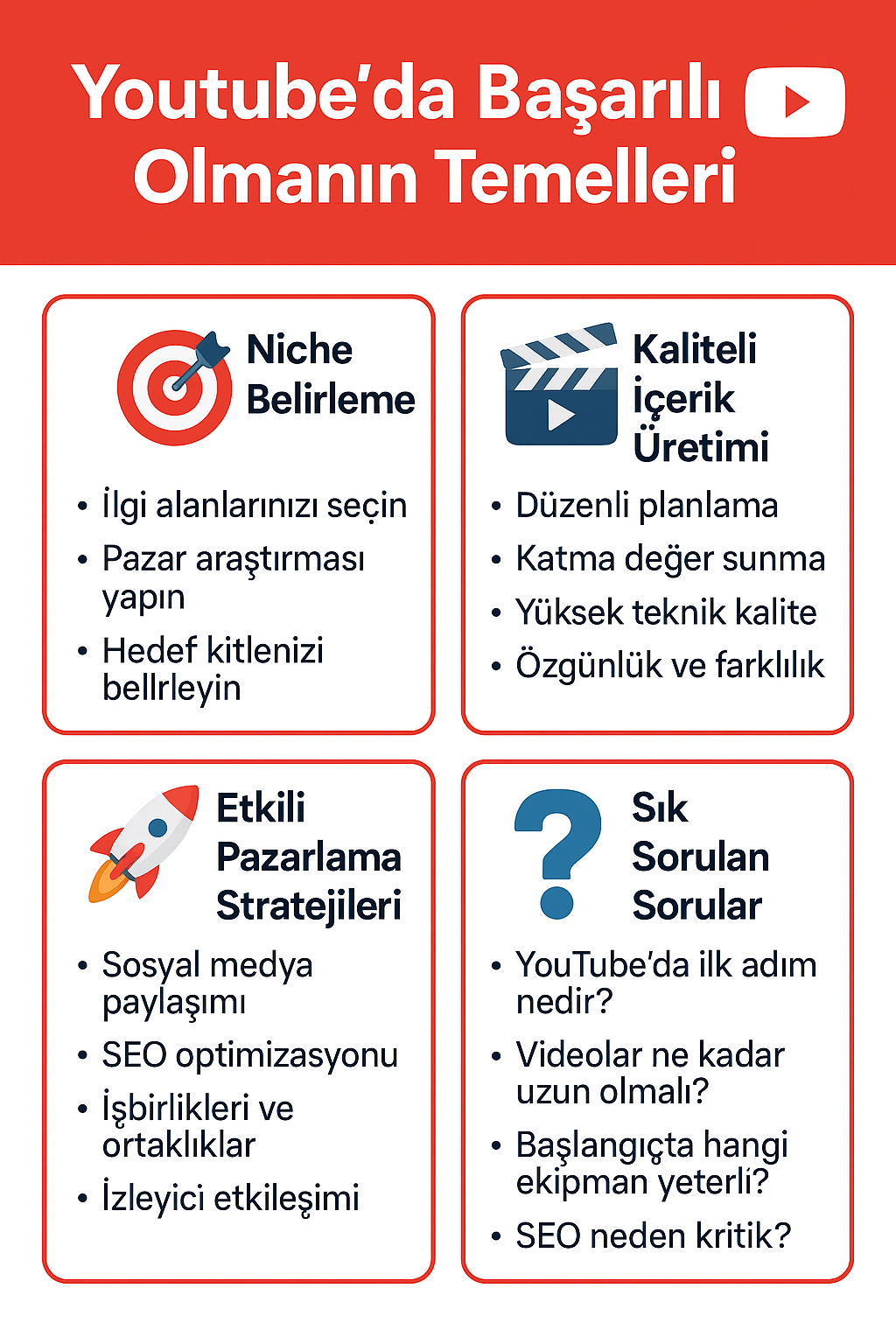YouTube’da Başarılı Olmanın Temelleri: Niche, İçerik ve Pazarlama